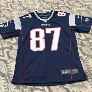 Nike Kids Navy and White Patriots Jersey
